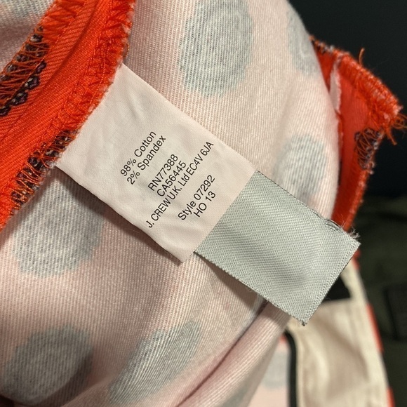 J Crew Pink Printed Minnie Crop Size 4 EUC - Picture 10 of 11